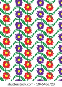 
The red and purple flower