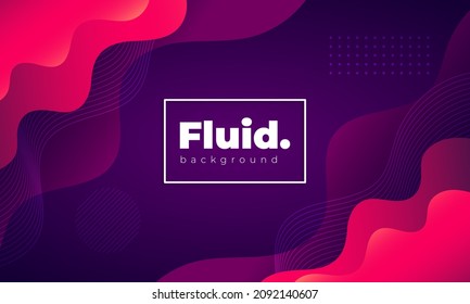 red and purple fluid background. Liquid gradient background with abstract shapes. wave background