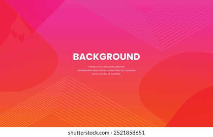 Red Purple Gradient Background Design Wave 3D shape Abstract Backdrop