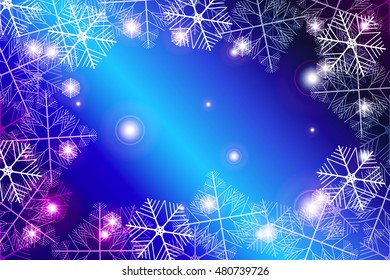 red and purple gradient New Year background. White snowflakes, Vector illustration. Merry Christmas and Happy New year theme. For greeting card, presentation, design