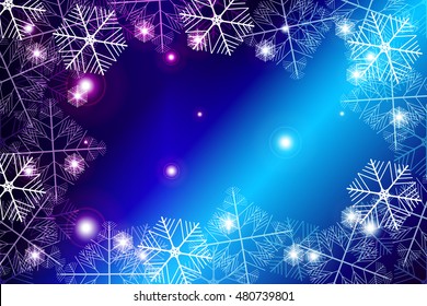 red and purple gradient New Year background. White snowflakes, Vector illustration. Merry Christmas and Happy New year theme. For greeting card, presentation, design