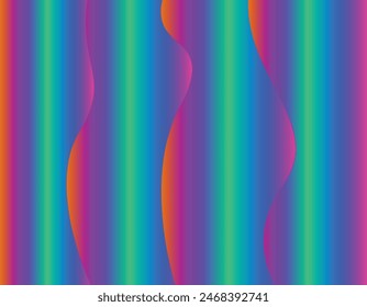 Red, Purple, Green, Blue and Pink color combination smooth gradient background design.