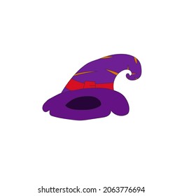 red purple halloween hat vector illustration