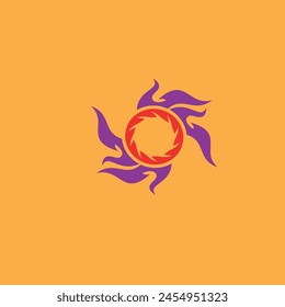 red and purple rotating round