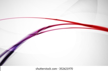Red purple wavy line abstract background. Business or hi-tech presentation template or advertising layout