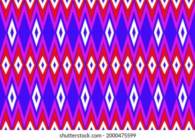 Red purple white diamond on a blue background
