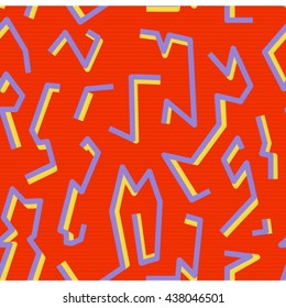 Red, purple and yellow seamless vector pattern