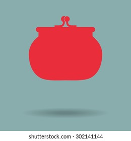 Red purse icon 