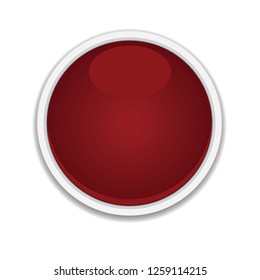 Red push button isolated on a white background