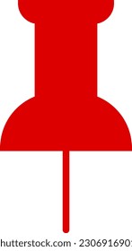 Icono de pasador rojo, diseño plano, EPS10