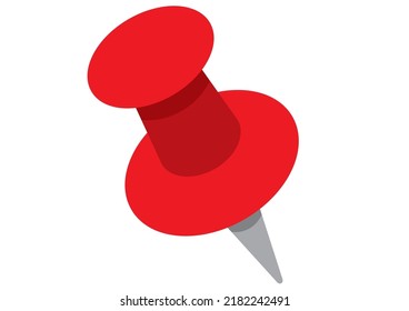 Anclaje de empuje rojo. Ilustración vectorial única.