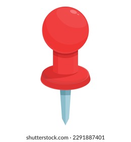 Vector de dibujos animados de icono rojo. Botón Papel. Nota de oficina
