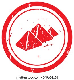 Red Pyramids rubber stamp