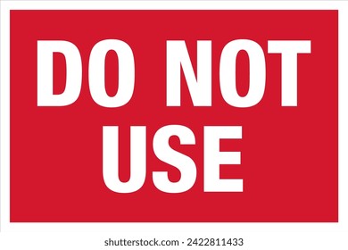 Red Quality Control Label Sign Mark Do Not Use