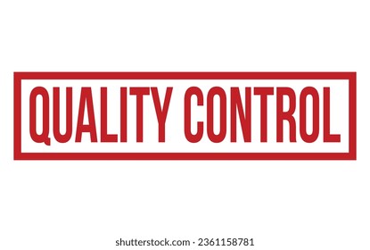 Red Quality Control Rubber Stamp Seal Vector