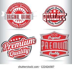 red quality labels