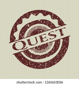 Red Quest rubber grunge texture seal