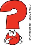 Red Question Mark Character Thinking