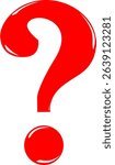 red question mark vector suitable for business ideas, solution icon