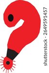 Red question vector art design