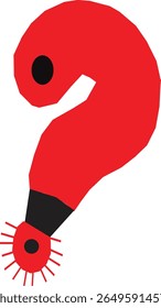 Projeto de arte vetorial de pergunta vermelha