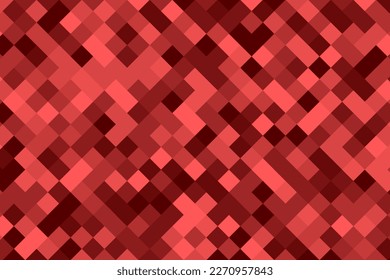 Red quilted square pixels seamless pattern  Vector pixel background 