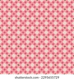 Red Quilting Style Pinwheel Pattern Design