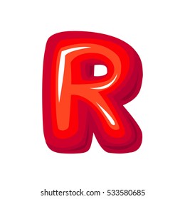 red r on white