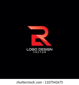 Red R Symbol Logo Design