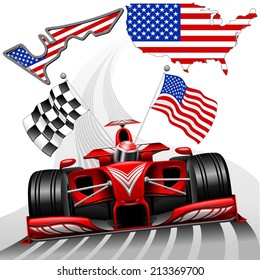 Red Race Car  Austin USA