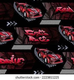 Red Race Car seamless