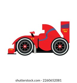 Red race car vector illustration emoji