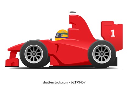 Red race car without Ad