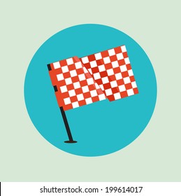 red race flag flat design