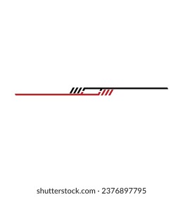 Red Race Strip Vector Illustration