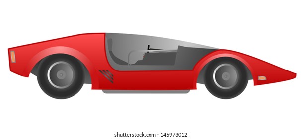 Red racing car