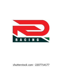 Red racing logo design, can be used for automotive racing team logos and others