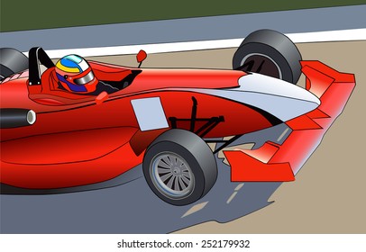 Red racing sportcar