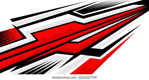 red racing stripes car decal concept