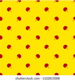 red racket pattern are repeatedly allocate on the yellow background.