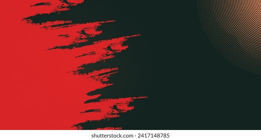 Red radial halftone background.vector ilustration