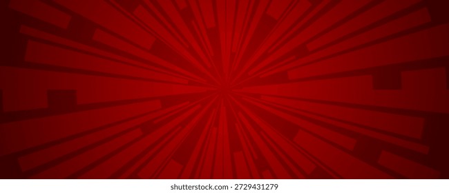 Red radiant sunburst speed effect background