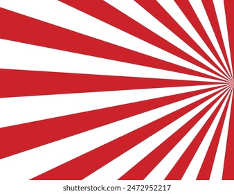 Fondo de radiación rojo a la derecha, Vector, fondo de rayos rojos.