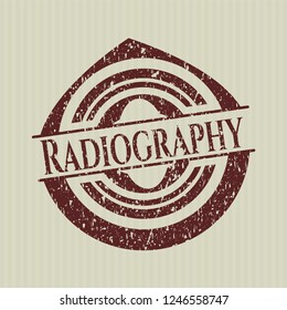 Red Radiography grunge stamp