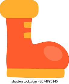 Red rain boots, illustration, vector, on a white background.