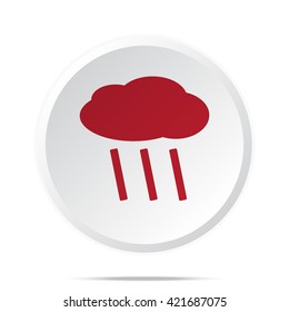 Red Rain icon on white web button