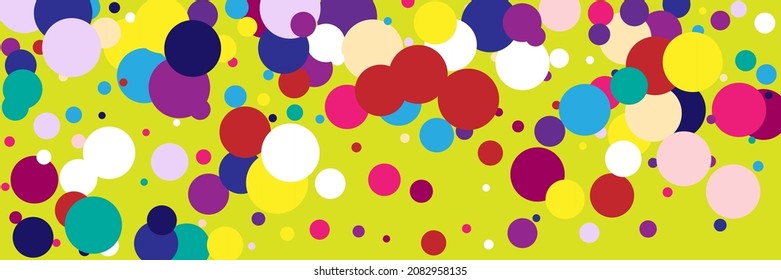 Red Rainbow Color Dark Violet Play Background. Purple Beige Indigo Yellow Blue Wallpaper. Kids Circles Vivid Bright Pastel Pattern. Green Multicolor Vibrant Pink Children White Textile.