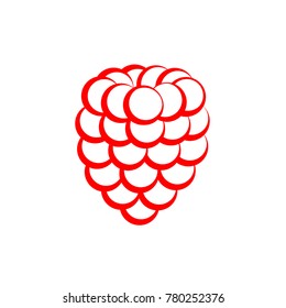 Red raspberry simple vector