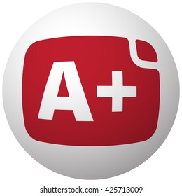 Red Rating icon on white ball