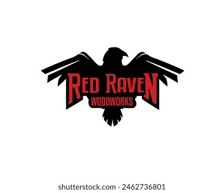 Red Raven Logo For Woodwork